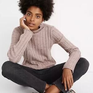 MADEWELL Donegal Evercrest Turtleneck Sweater Coziest Yarn Wool Small S